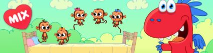 Mix 5 małpek zestaw piosenek dla dzieci